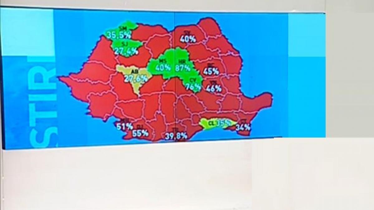 USD a colorat în roşu 34 de judeţe şi Bucureşti. Cum e &quot;colorată&quot; harta, după europarlamentare