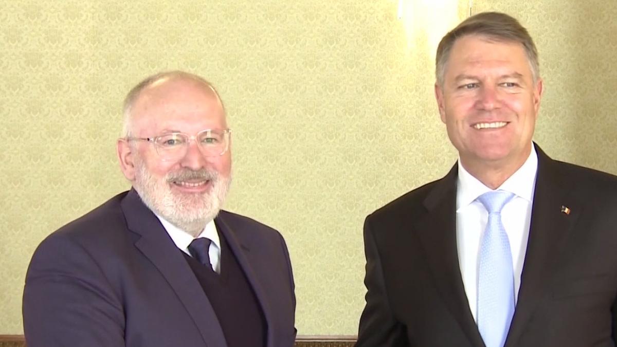 Iohannis, mesaj după discuția cu Timmermans. Ce au vorbit cei doi oficiali despre DNA