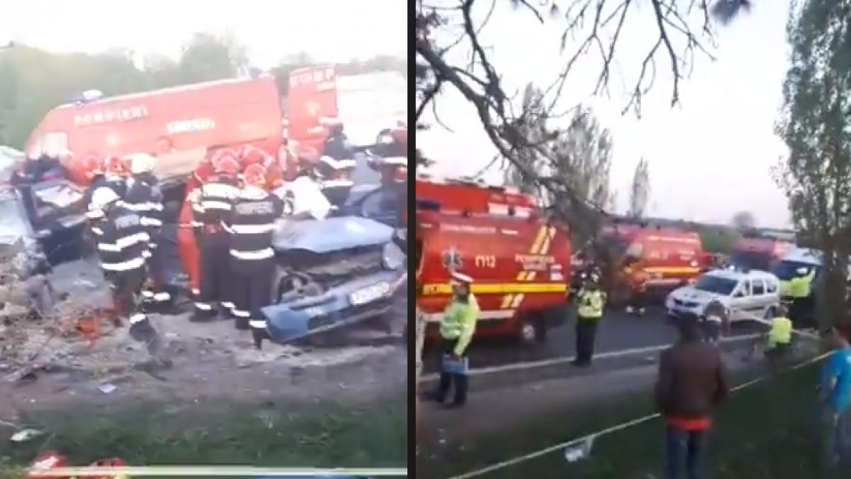 Accident cumplit pe DN1! Șapte persoane au fost rănite - VIDEO