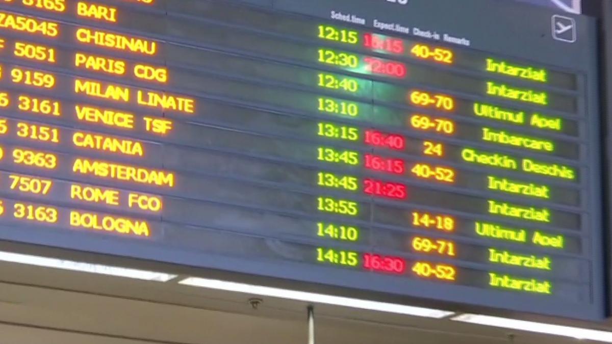 Vremea rea întârzie decolările de pe Otopeni