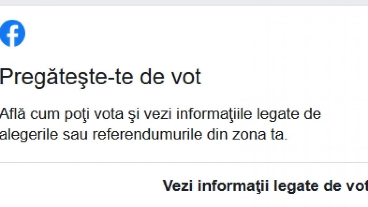 Facebook a "intrat" în campanie electorală FOTO