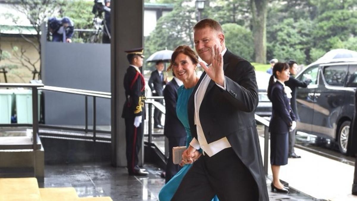 Imagini cu președintele Klaus Iohannis și soția sa, Carmen Iohannis, la ceremonia de întronare a împăratului Japoniei