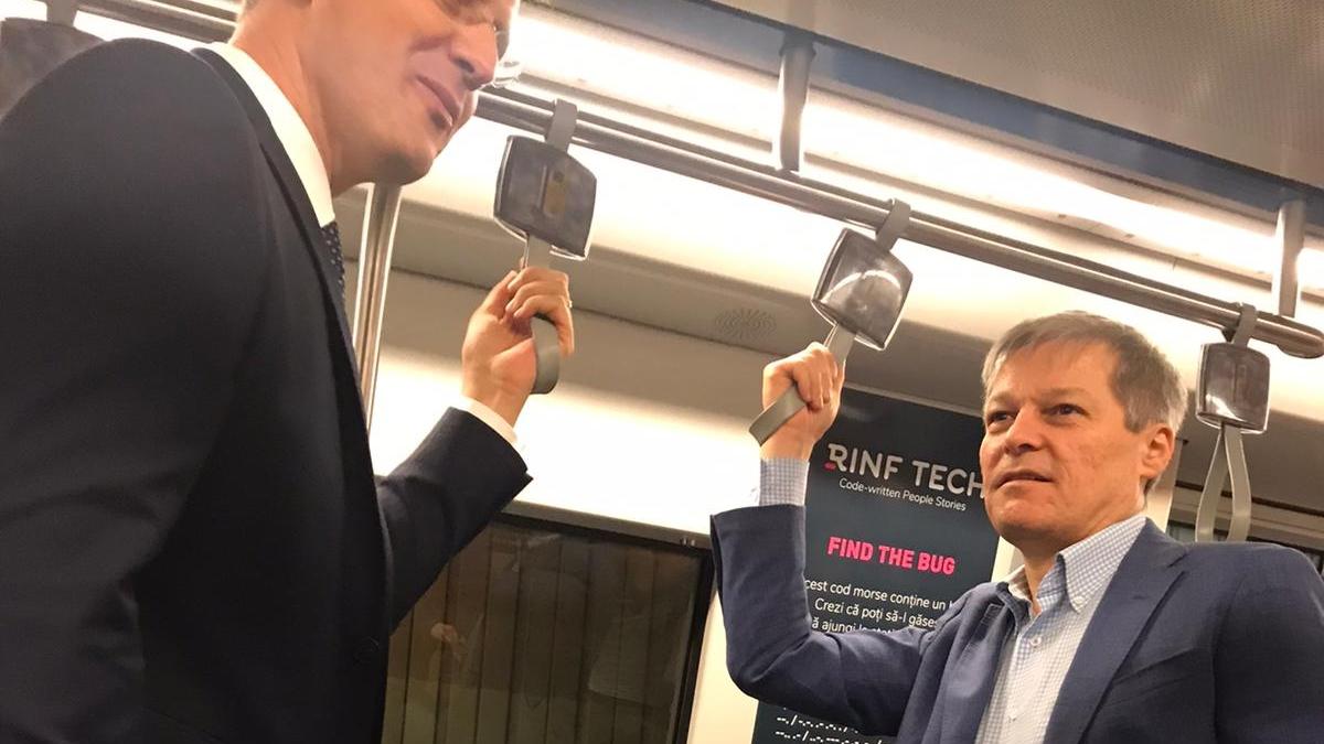 Moment caraghios cu Dacian Cioloș la metrou.  FOTO