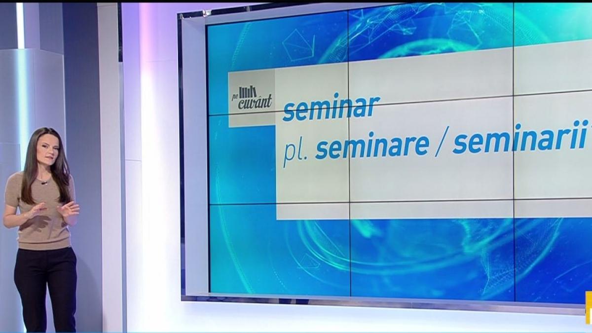 Pe cuvânt, cu Ana Iorga. Cum se spune corect, seminarii sau seminare?