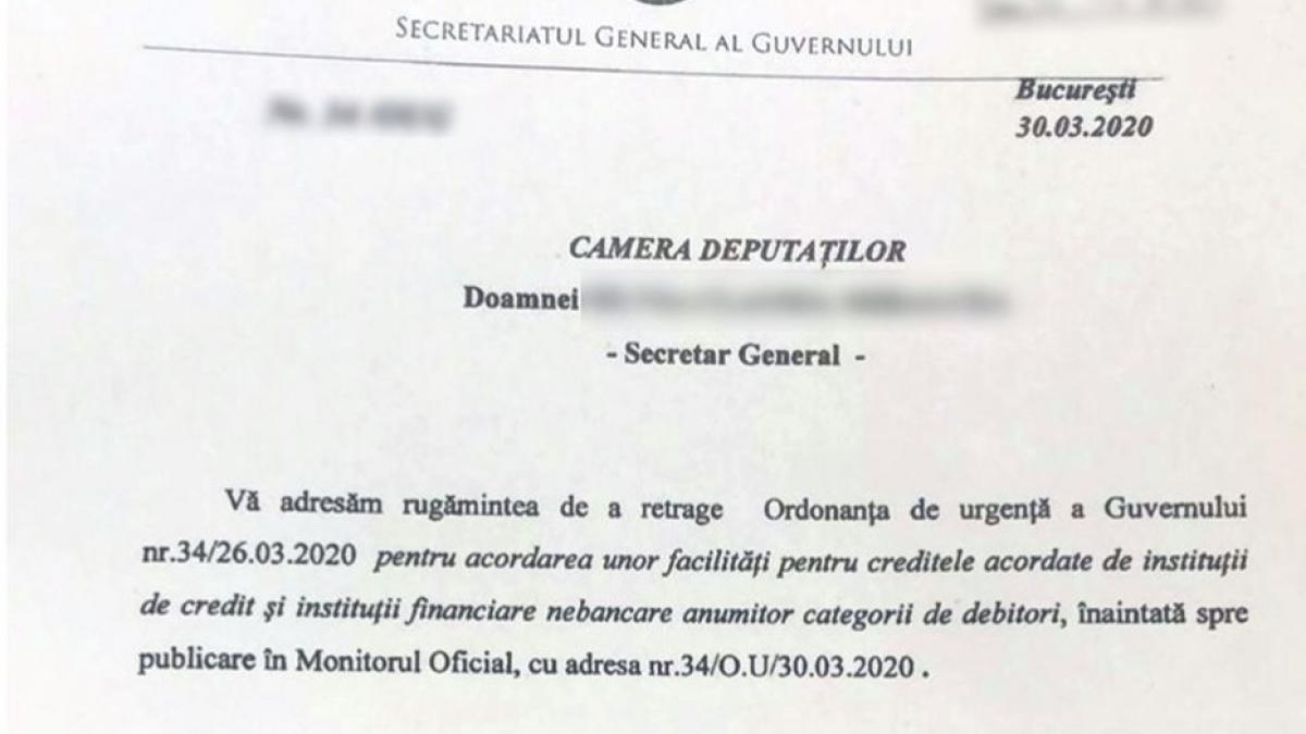 Florin Cîțu: Ordonanța privind amânarea ratelor nu este retrasă! Va fi corectată!