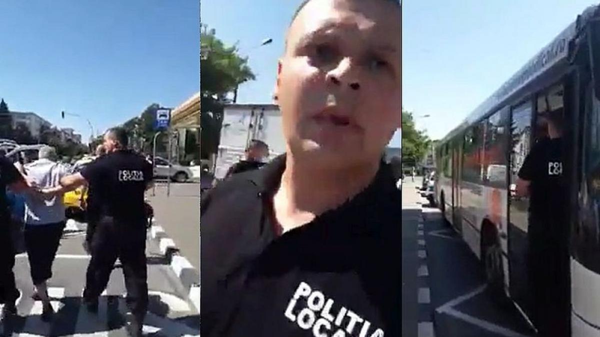 Incident șocant în Bacău: Un șofer de autobuz a fost încătușat pentru că nu avea mască (VIDEO)