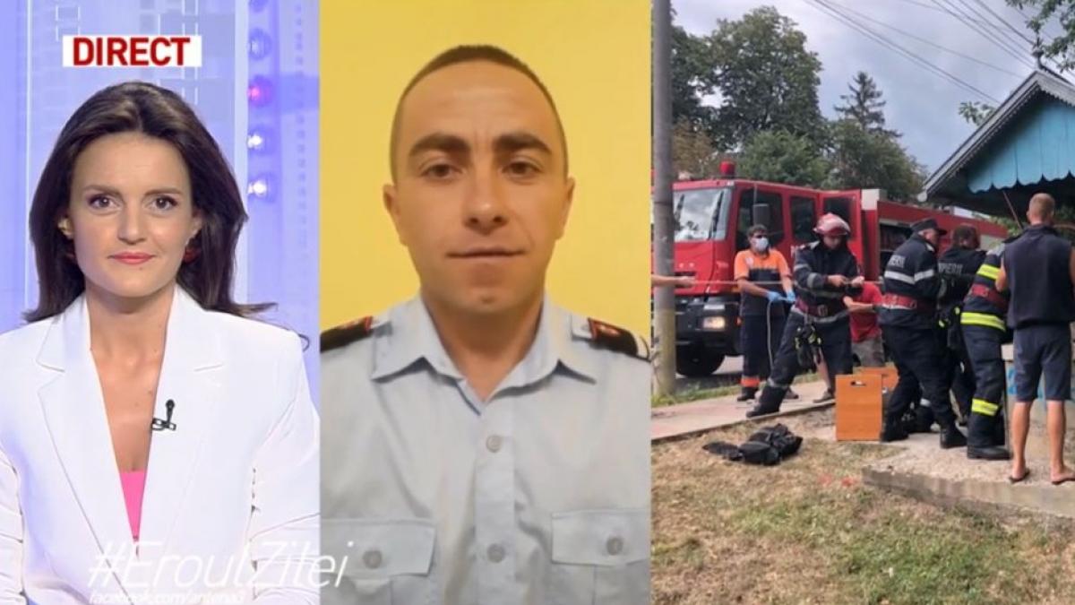 Daniel Savin, pompierul devenit înger păzitor pentru un bărbat căzut în fântână, la 22 de metri