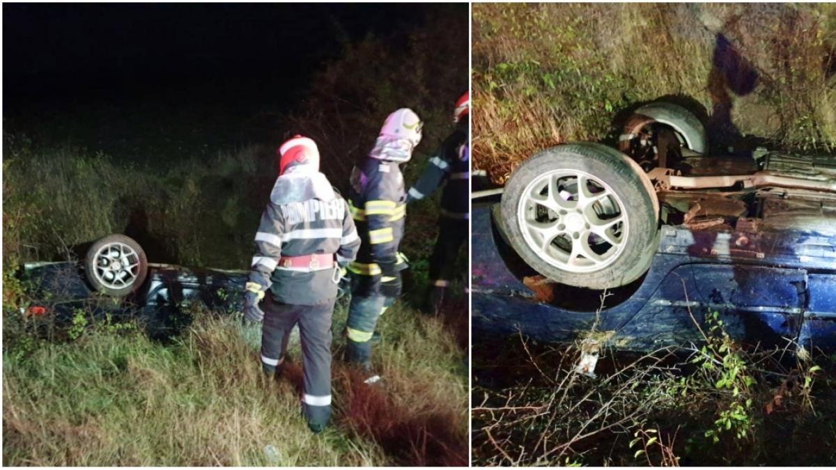  Accident grav în Teleorman! Un șofer a murit după ce s-a răsturnat cu maşina