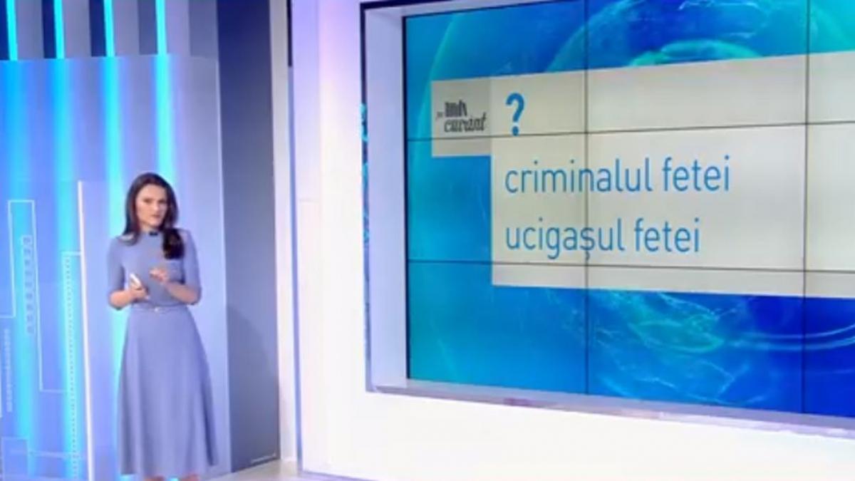 criminalul fetei sau ucigașul fetei, cum este corect? Pe cuvânt, cu Ana Iorga