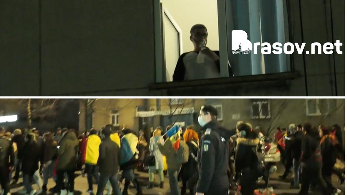 Mircea Florescu, un pacient COVID-19, le răspunde protestatarilor de pe balconul spitalului: ”Nu puteam nici apă să beau!”