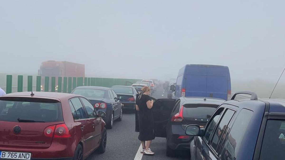 Nou carambol pe Autostrada Soarelui! Traficul se desfășoară cu dificultate