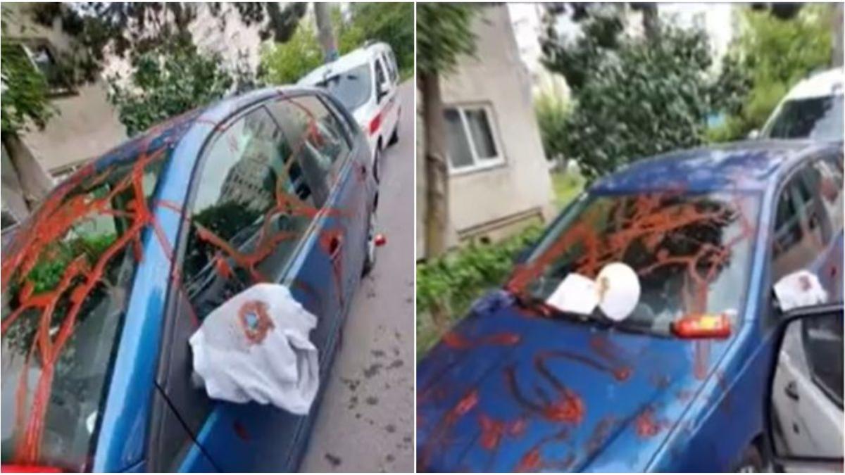 Mesaj inedit de la amantă după ce i-a mânjit toată mașina cu ketchup