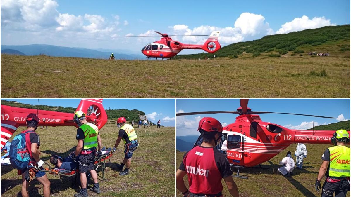 Un elicopter SMURD a preluat un turist care prezenta probleme grave respiratorii la cabana Dochia