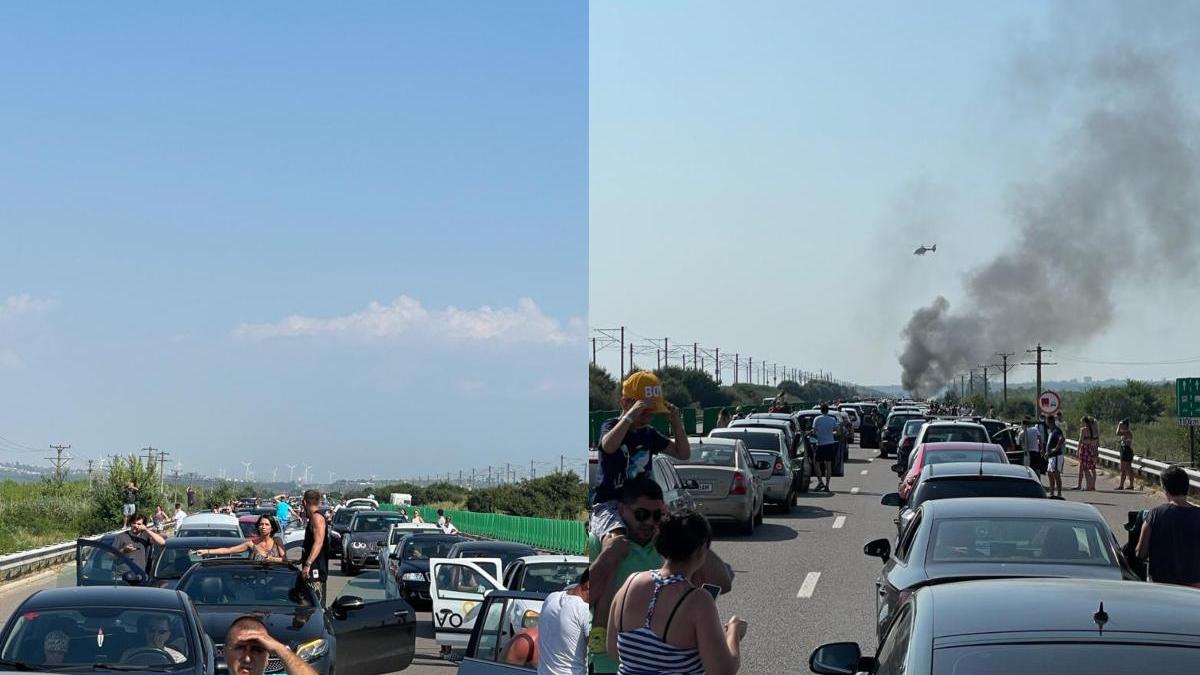 Trafic blocat pe Autostrada Soarelui, din cauza unui TIR care s-a stricat