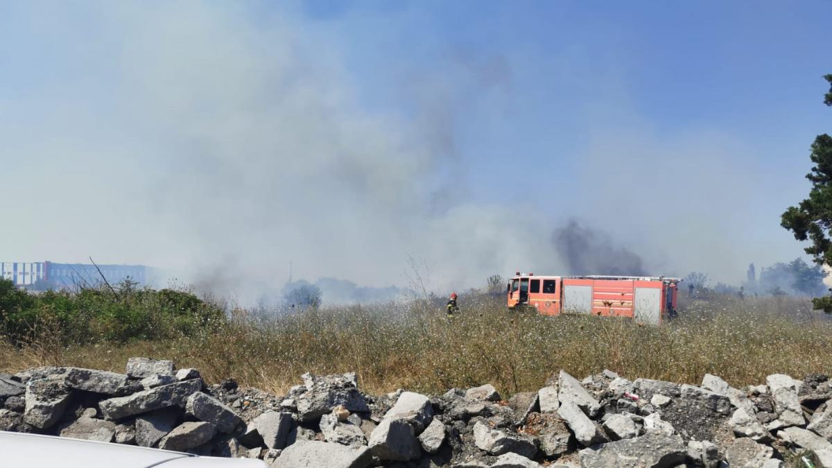 Incendiu de vegetaţie în Popeşti-Leordeni, aproape de Centura Capitalei