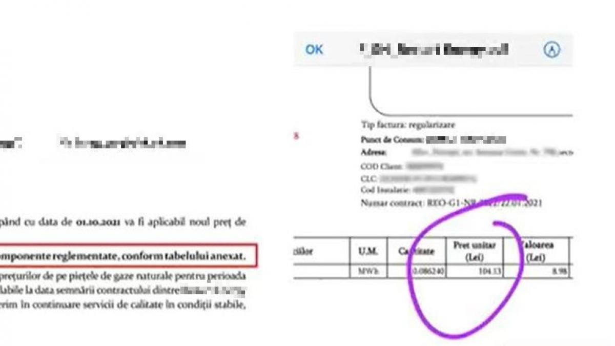 Factură mai mare la gaze cu 110%, începând cu 1 octombrie, trimisă de un telespectator Antena 3