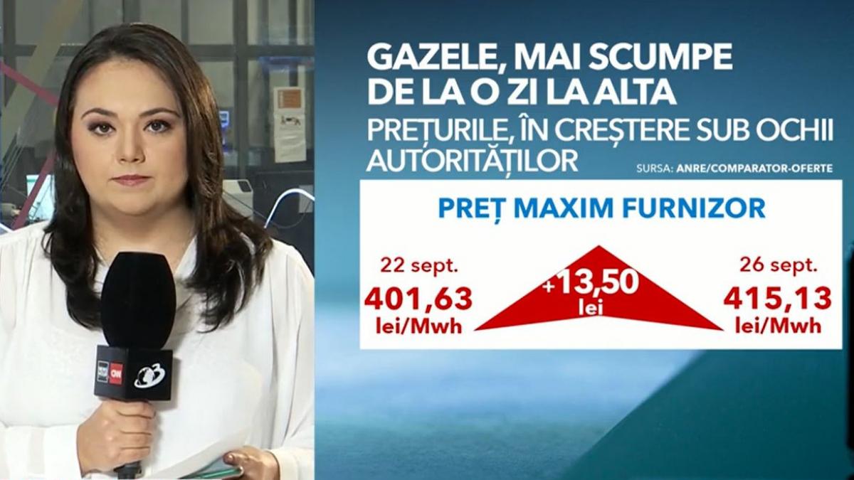 Calcule exclusive Antena 3. Dovada că gazele se scumpesc de la o zi la alta