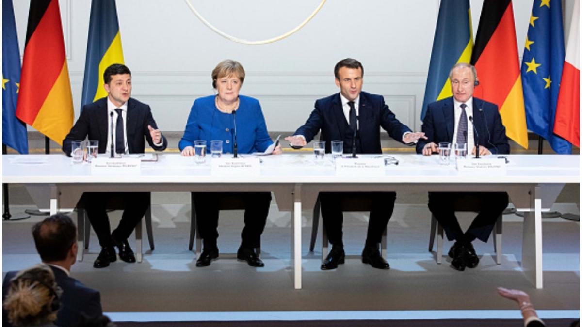 Merkel, Macron, Putin