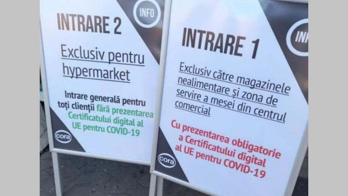 intrari diferite covid amenda cora cluj napoca