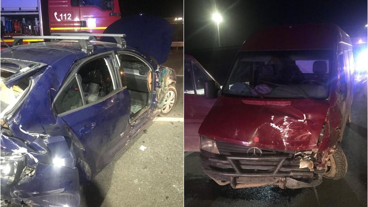 accident sase masini carambol cluj