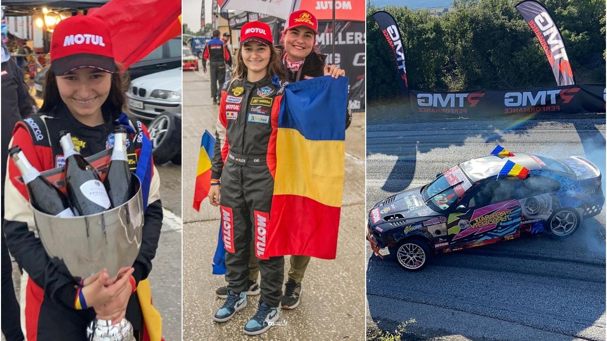 Alice Ene în Ţara Drifturilor. La 14 ani este cel mai tânăr pilot femeie ajunsă campioana Europei  