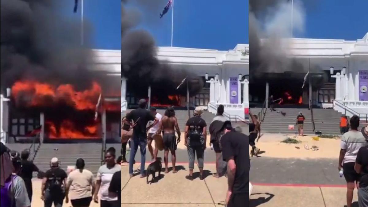 Incendiu Canberra sediu vechi Parlament