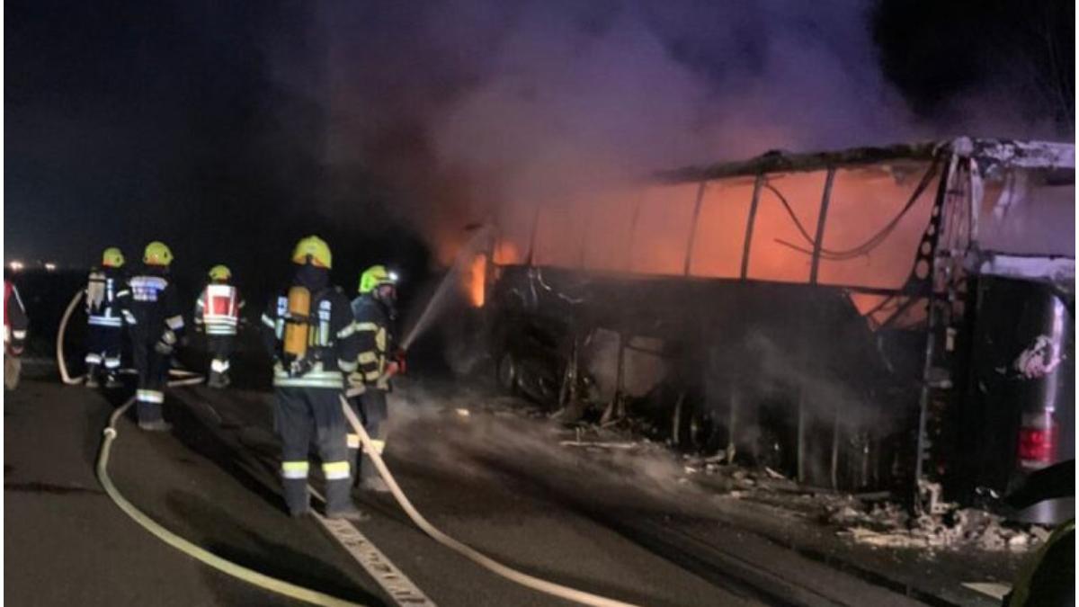 autocar incendiu austria