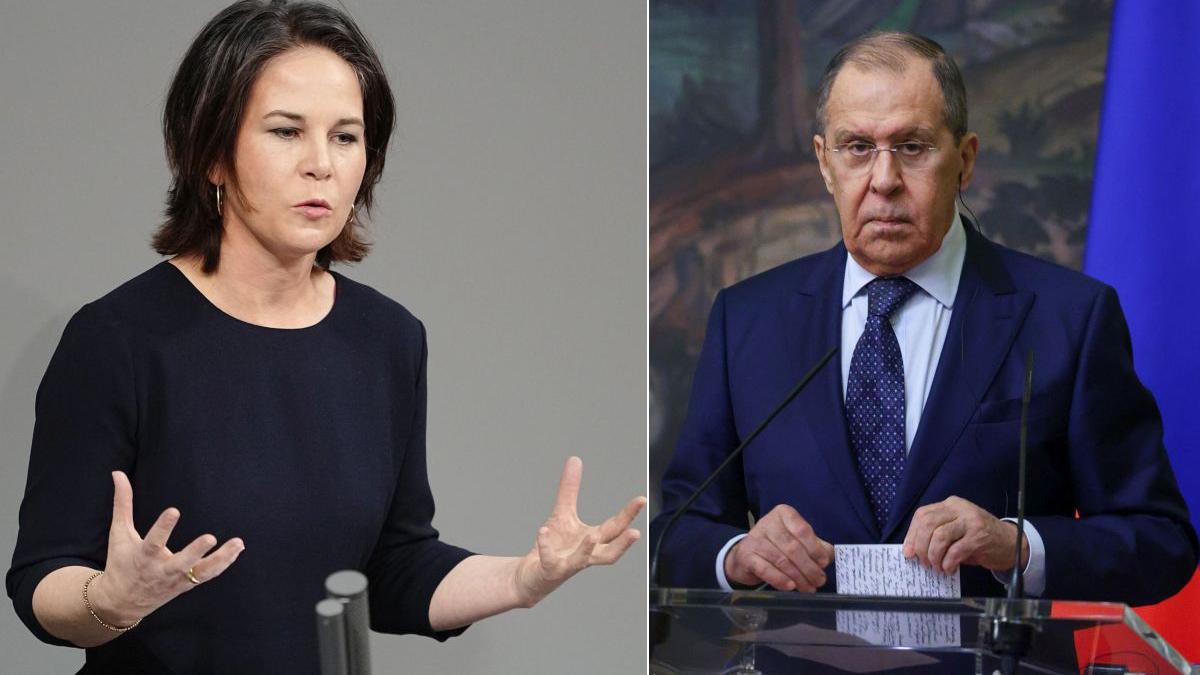 Annalena Baerbock si Serghei Lavrov