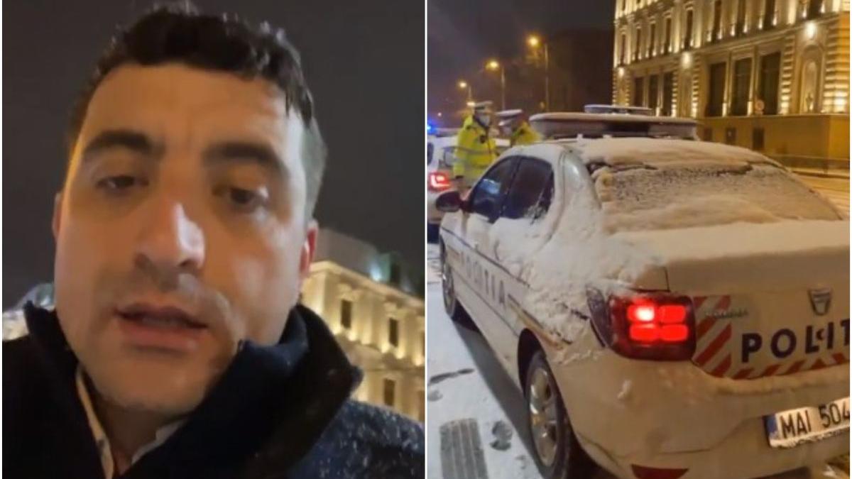 George Simion, scandal cu Poliția. ”Incredibil! Au venit și mascații? Suntem periculoși?”