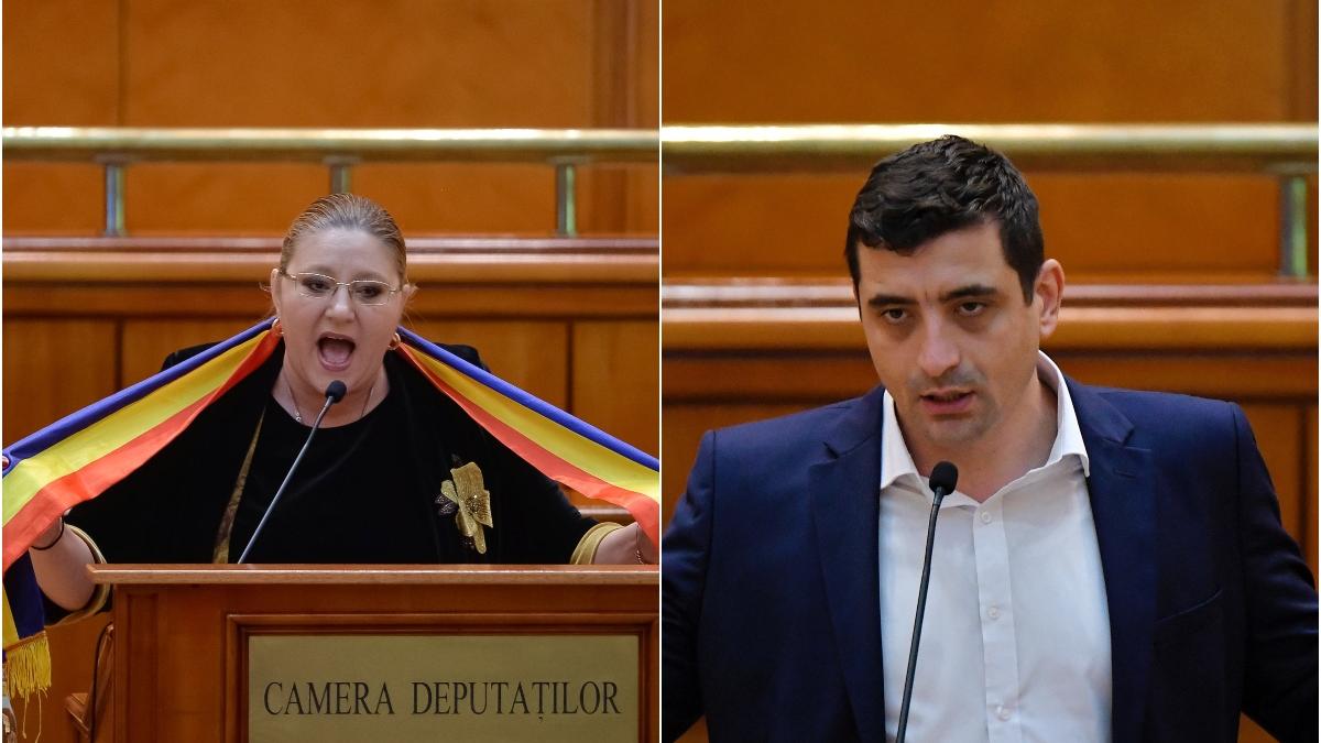 Diana Şoşoacă şi George Simion, scandal cu colegii din Parlament: "Ne interzic live-urile să nu vă arătăm"