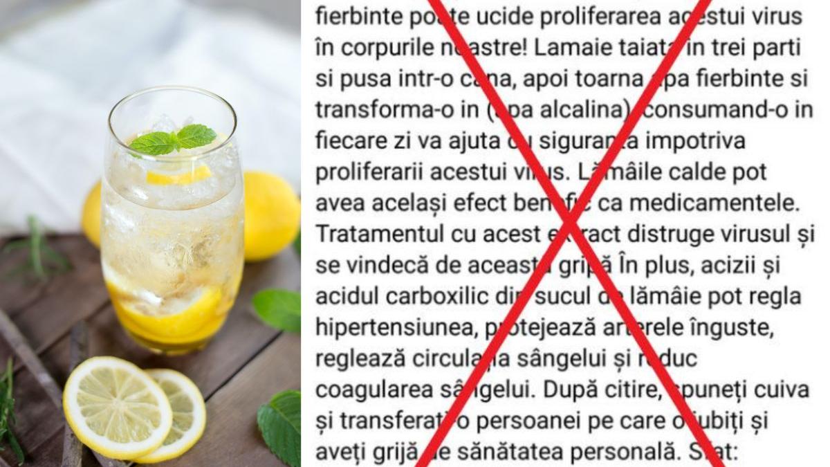 ro vaccinare fake news apa cu lamaie covid