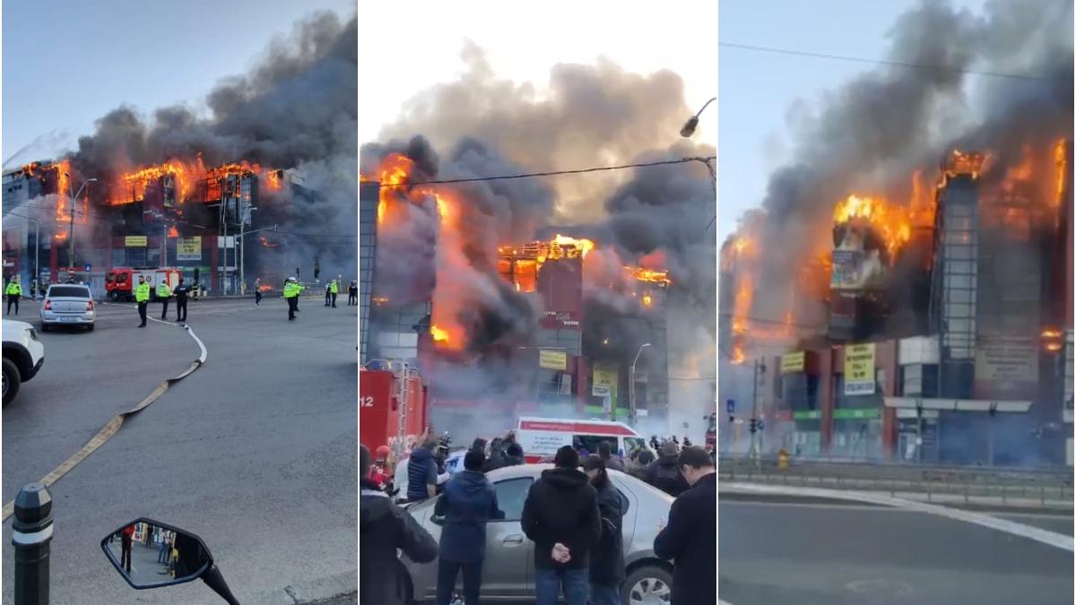 incendiu puternic mall prosper bucuresti