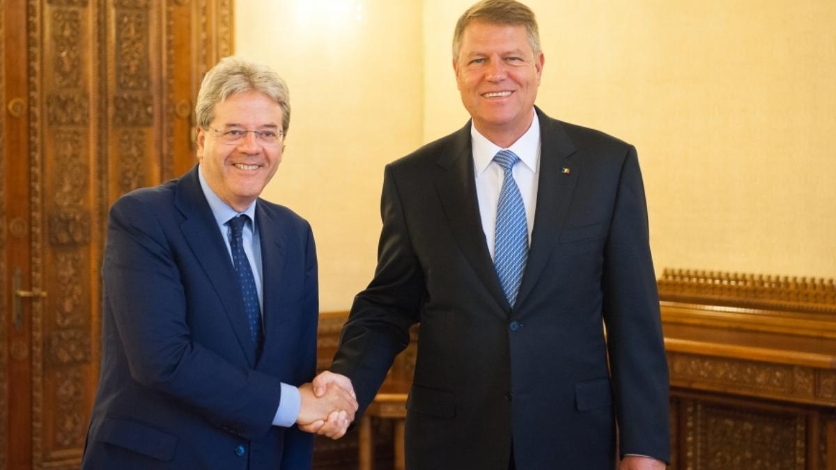 Klaus Iohannis, concluzii după întâlnirea cu Paolo Gentiloni: "Eforturile europene pentru sprijinirea Ucrainei trebuie intensificate"