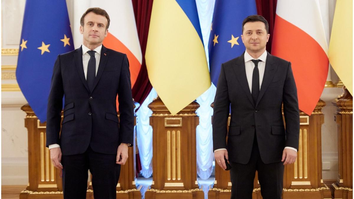 Emmanuel Macron, Volodimir Zelenski