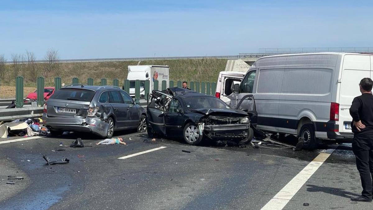 accident autostrada a1 margina timis 15 aprilie 2022