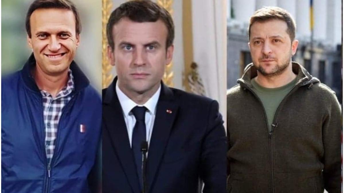 Aleksei Navaln?i, Emmanuel Macron ?i Volodimir Zelenski