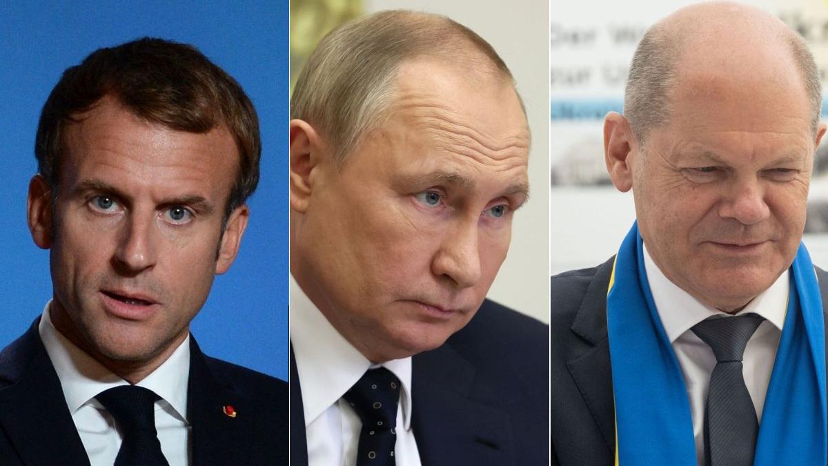 Putin Macron Scholz