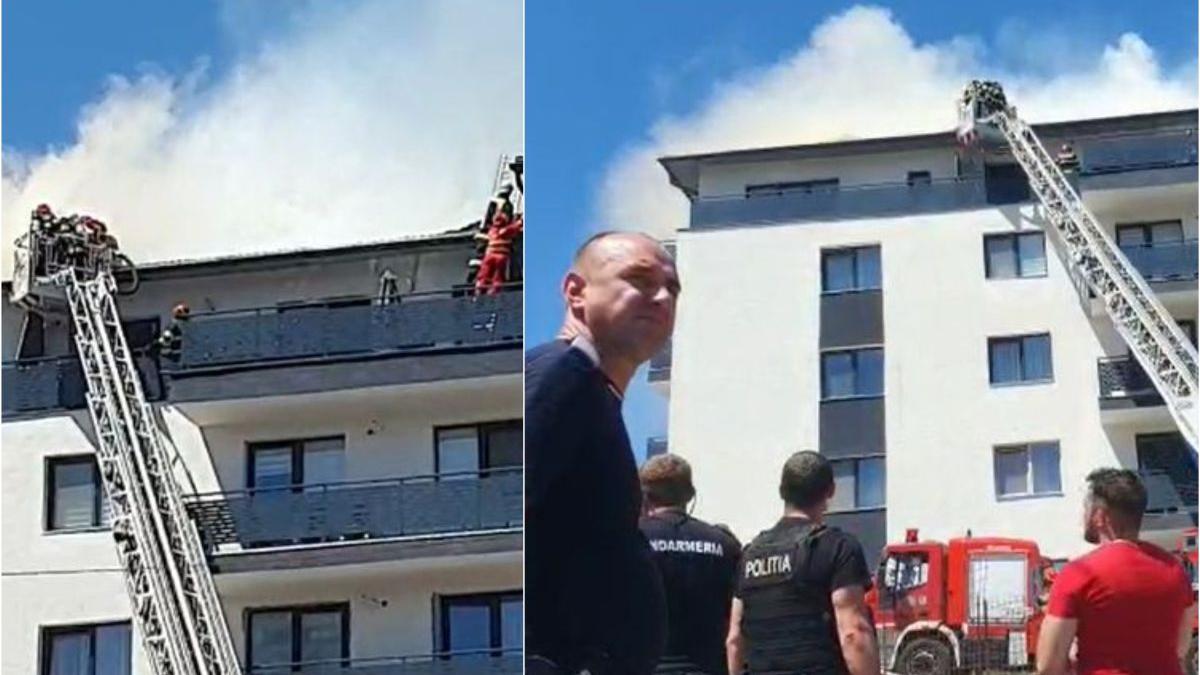 incendiu bloc cluj