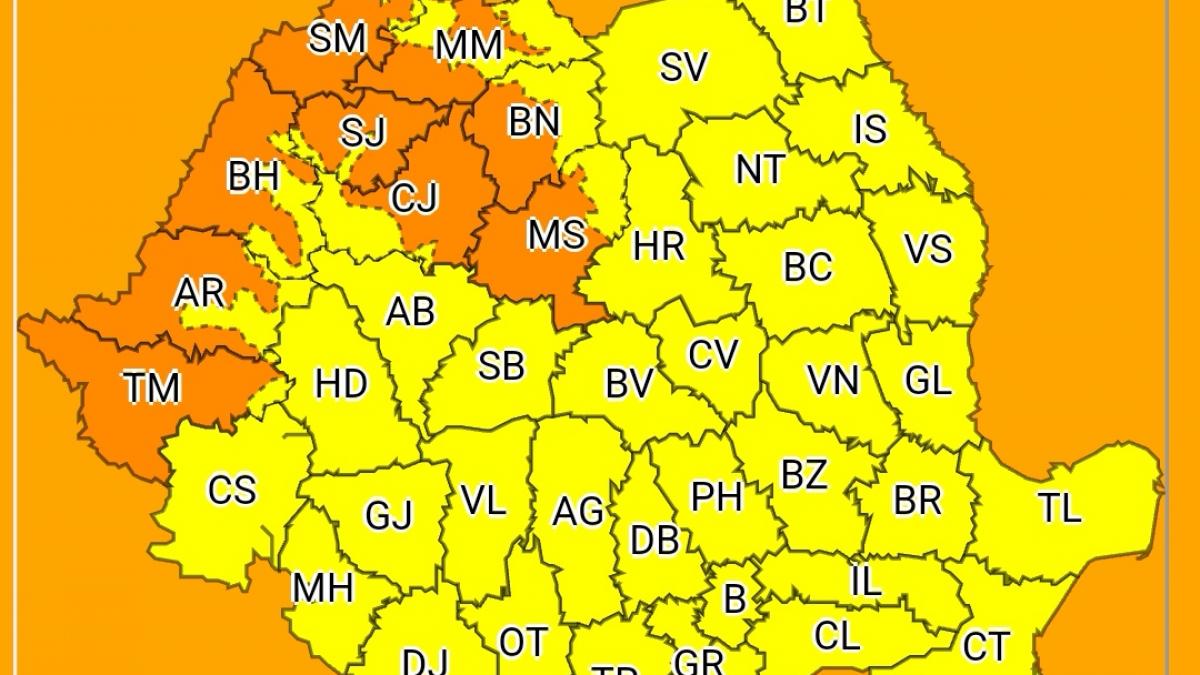 aleta meteo cod portocaliu canicula romania topeste