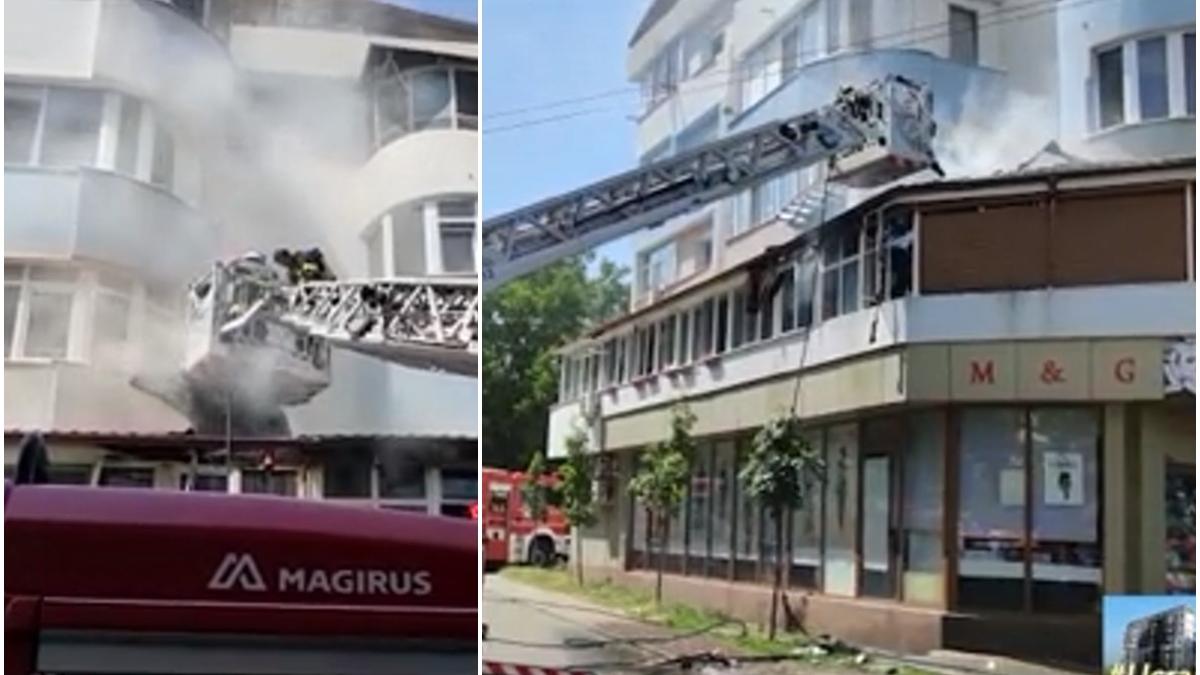 incendiu bloc slatina