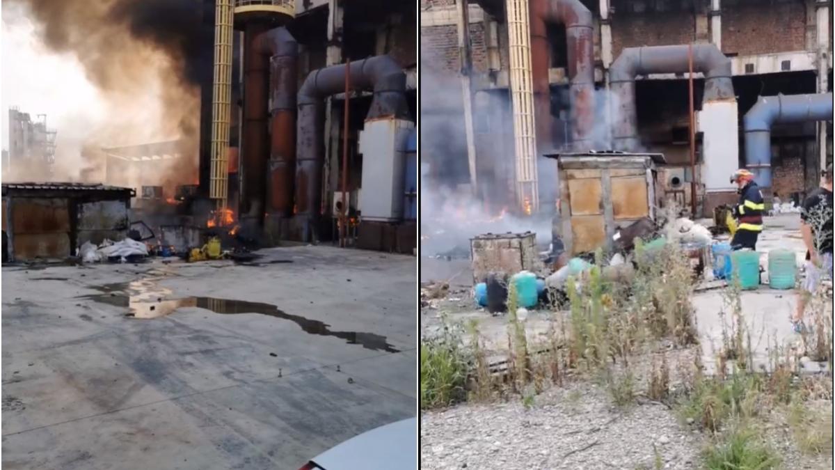 Alertă în Prahova! Un incendiu a izbucnit la incineratorul de deşeuri periculoase din Brazi. Autorităţile au emis mesaj Ro-Alert