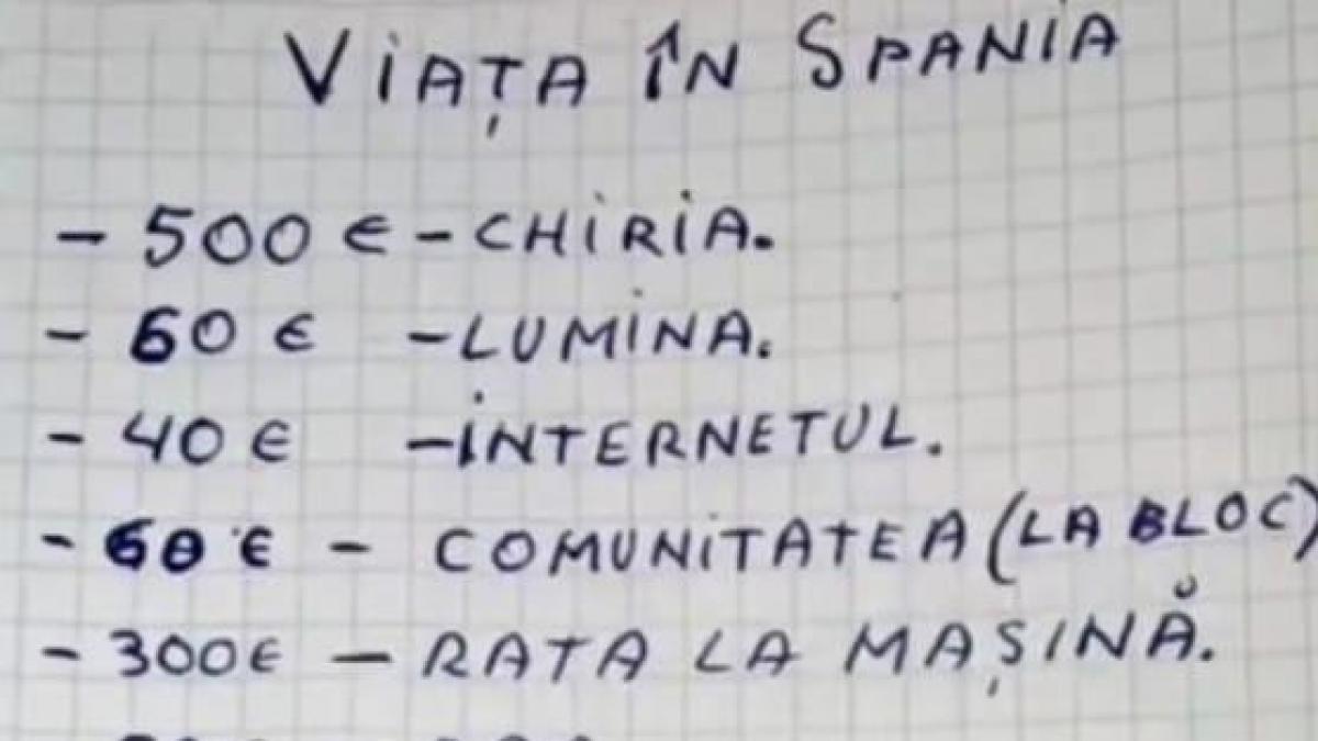 ”Ați vrut Spania, luați Spania!” | Român plecat la muncă a spus cât costă să trăiești o lună în Spania