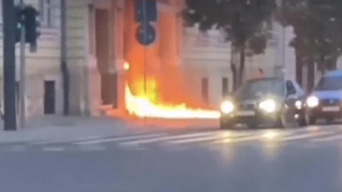 primarie emil boc incendiata benzina barbat