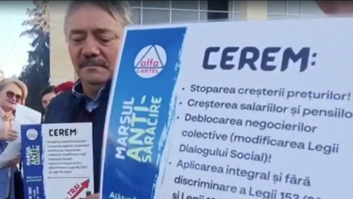 A început marșul anti-sărăcie! Oamenii cer pensii și salarii mai mari