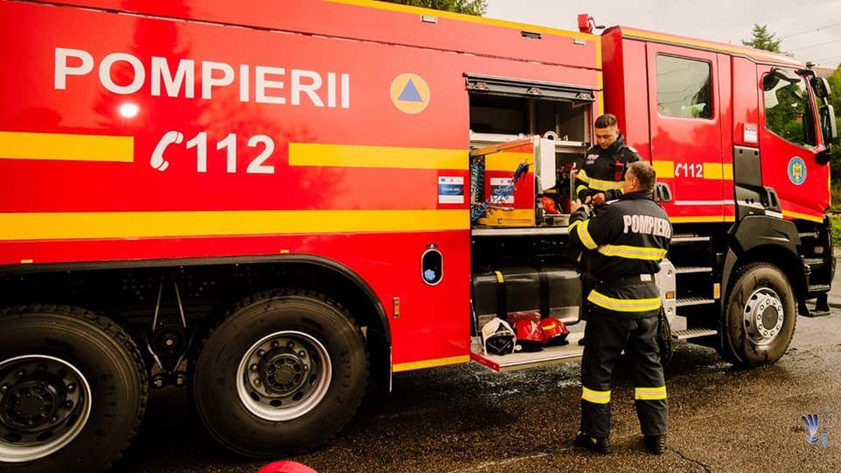 incendiu autoutilitara autostrada a1 bucuresti pitesti