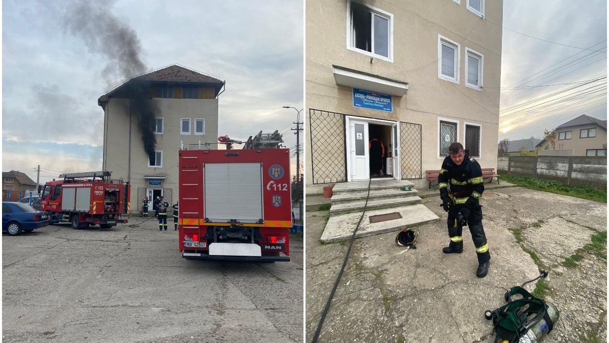 incendiu  internat liceu sportiv din sebes alba iulia