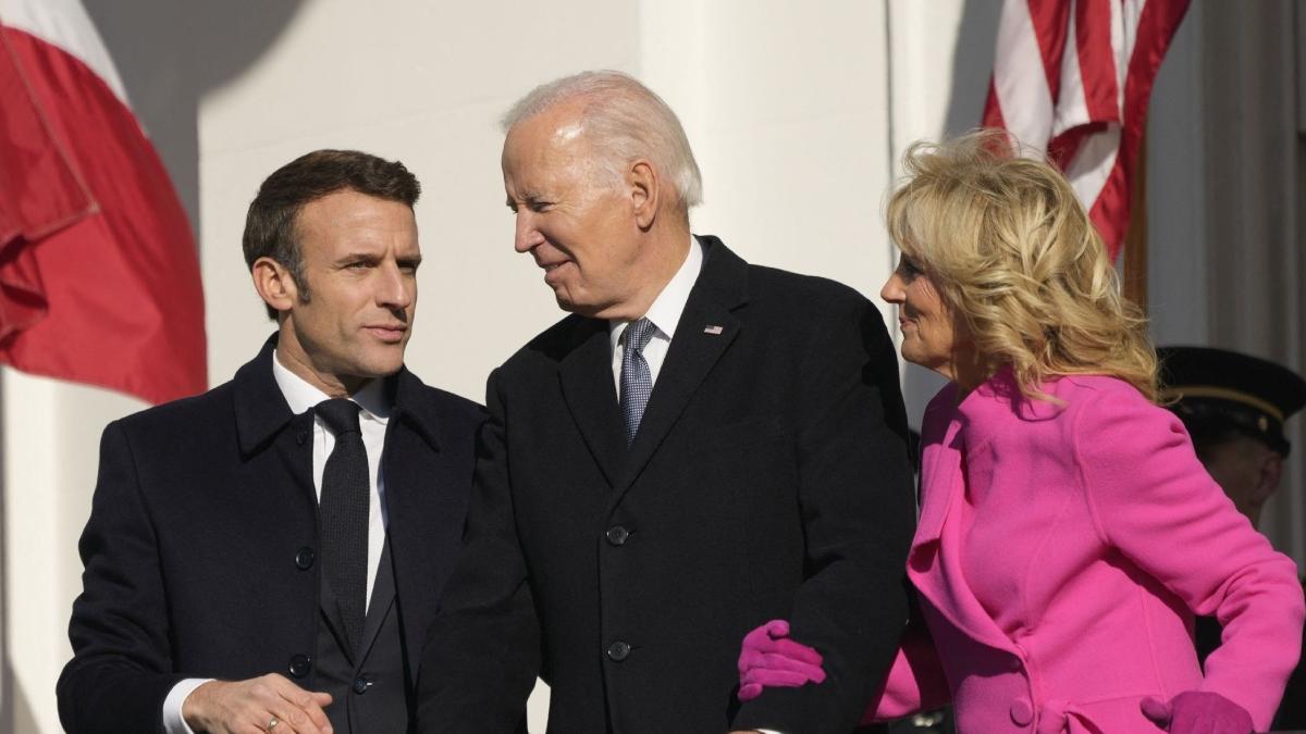 joe biden intalnire emmanuel macron