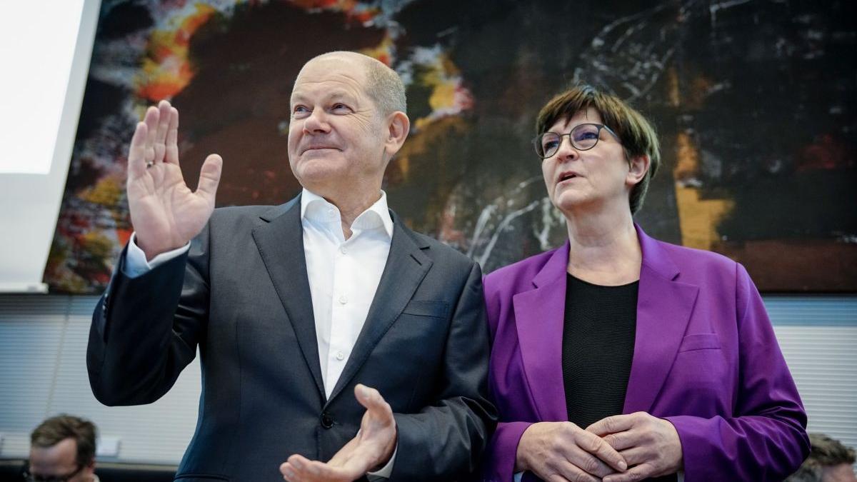 Olaf Scholz si Saskia Esken