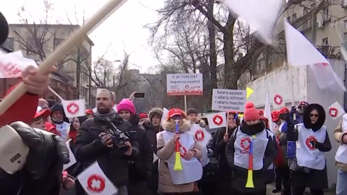 proteste sindicate sanatate bucuresti marire salarii sporuri venituri spitale