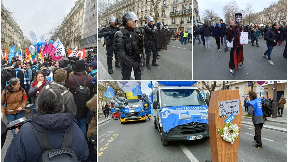 proteste franta jandarmi politisti acte violenta paris reforma pensiilor proiect guvern macron